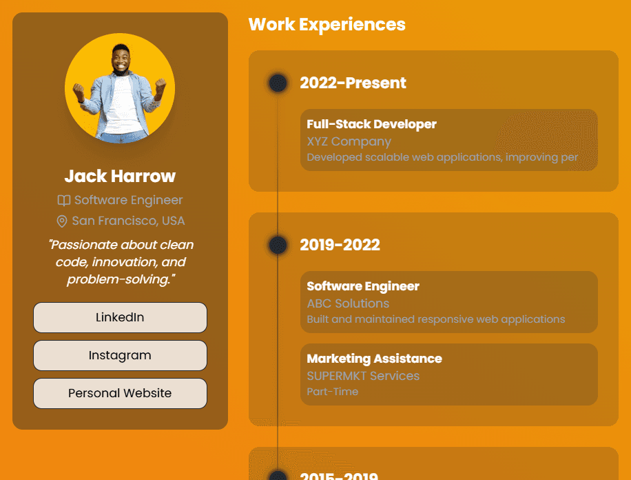 Resume Builder Preview